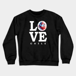 I Love Chile Artistic Pride Heart Crewneck Sweatshirt